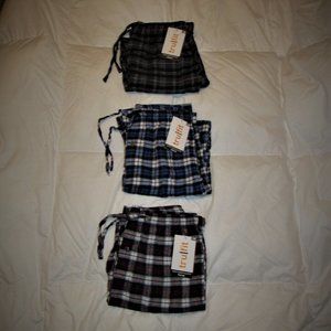 New TruFit Men's Soft Flannel Cotton  Lounge Pants  3 Pair Set